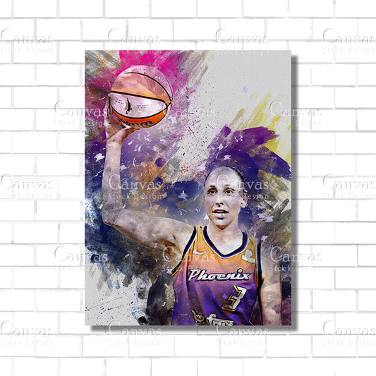 Diana Taurasi Poster, Kids Wall Decor, Basketball Fan, Man Cave Gift for Him - Her, Sports Canvas Wall Art