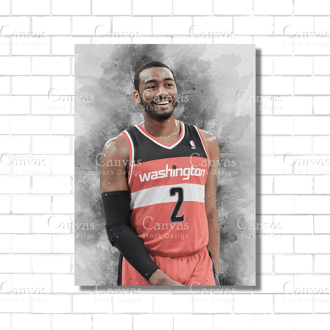 John Wall Poster, Kids Wall Decor, Basketball Fan, Man Cave Gift for Him - Her, Sports Canvas Wall Art