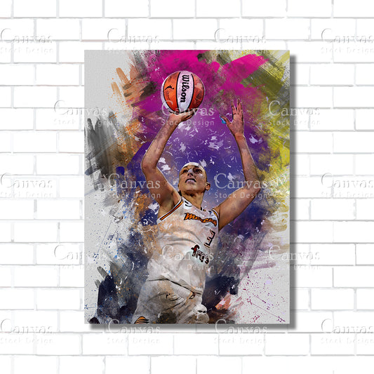 Diana Taurasi Poster, Kids Wall Decor, Basketball Fan, Man Cave Gift for Him - Her, Sports Canvas Wall Art