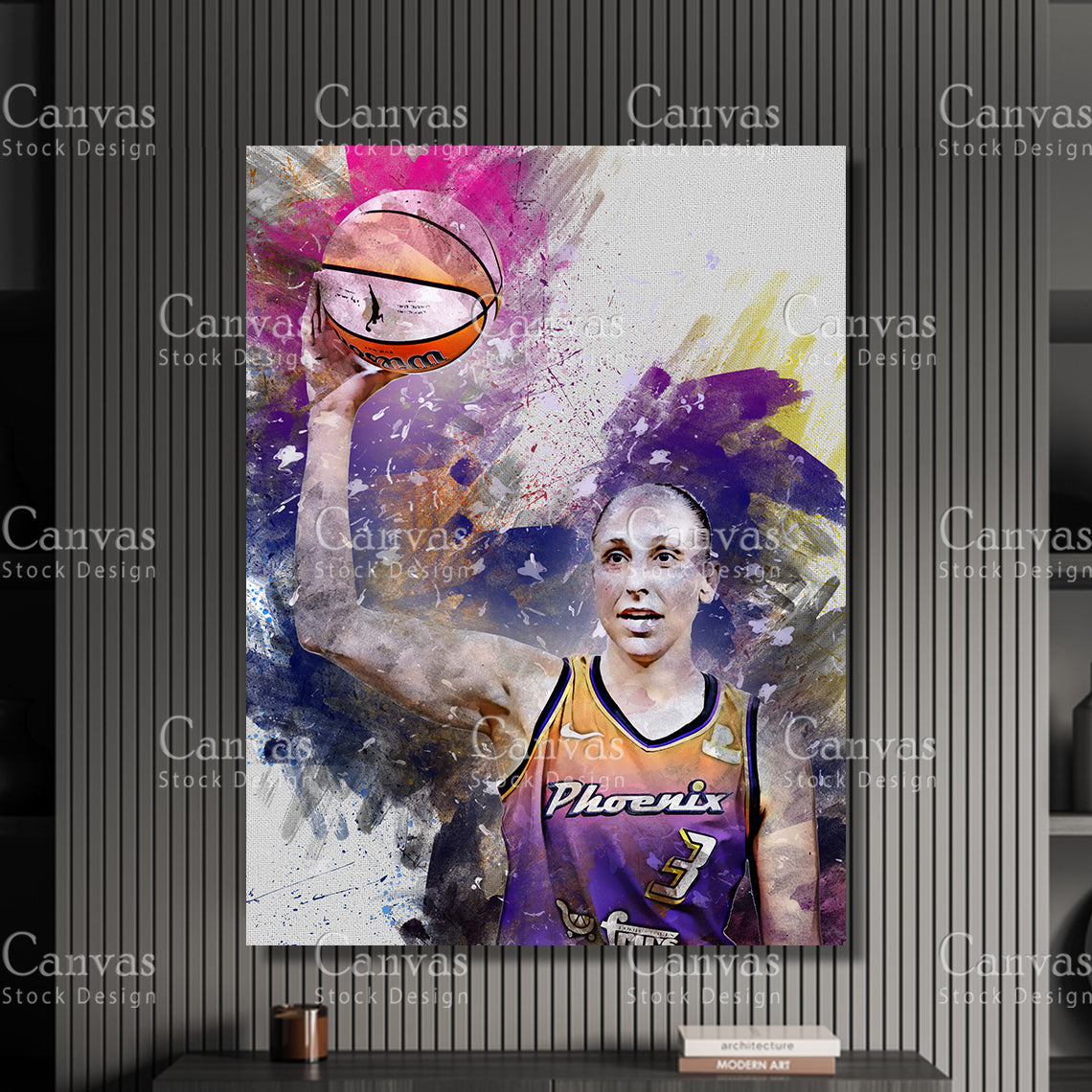 Diana Taurasi Poster, Kids Wall Decor, Basketball Fan, Man Cave Gift for Him - Her, Sports Canvas Wall Art