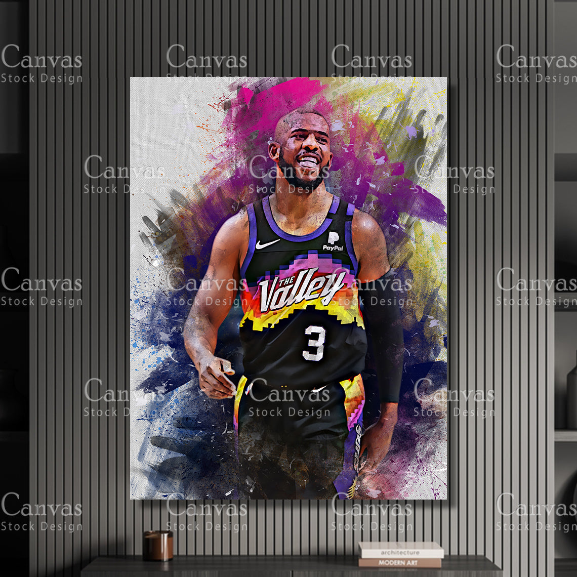 Chris Paul Poster, Kids Wall Decor, Basketball Fan, Man Cave Gift for Him - Her, Sports Canvas Wall Art