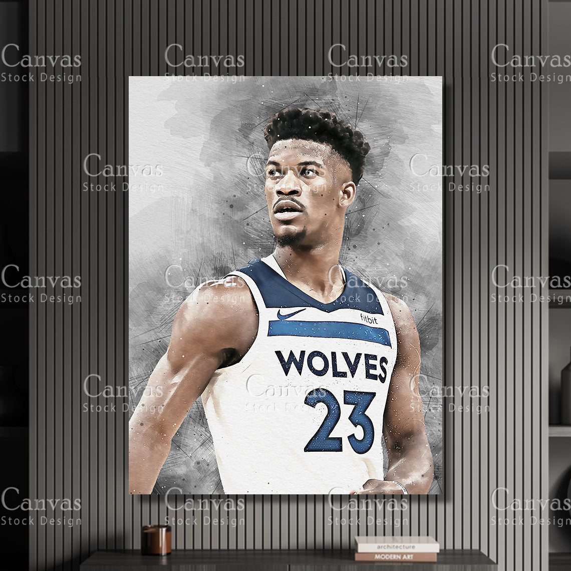 Jimmy Butler Poster, Kids Wall Decor, Basketball Fan, Man Cave Gift for Him - Her, Sports Canvas Wall Art