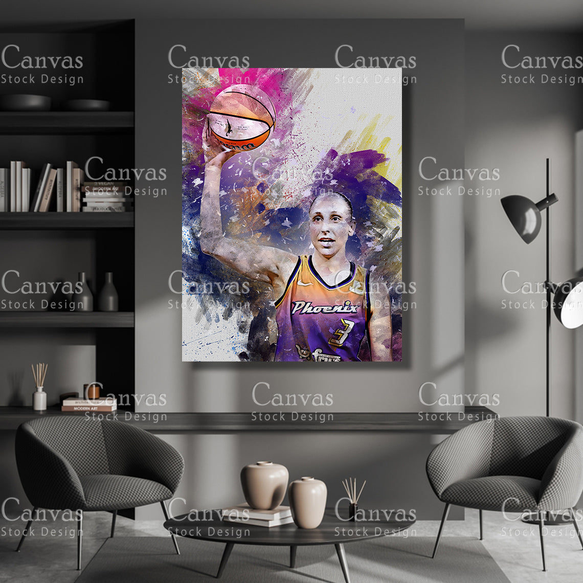 Diana Taurasi Poster, Kids Wall Decor, Basketball Fan, Man Cave Gift for Him - Her, Sports Canvas Wall Art