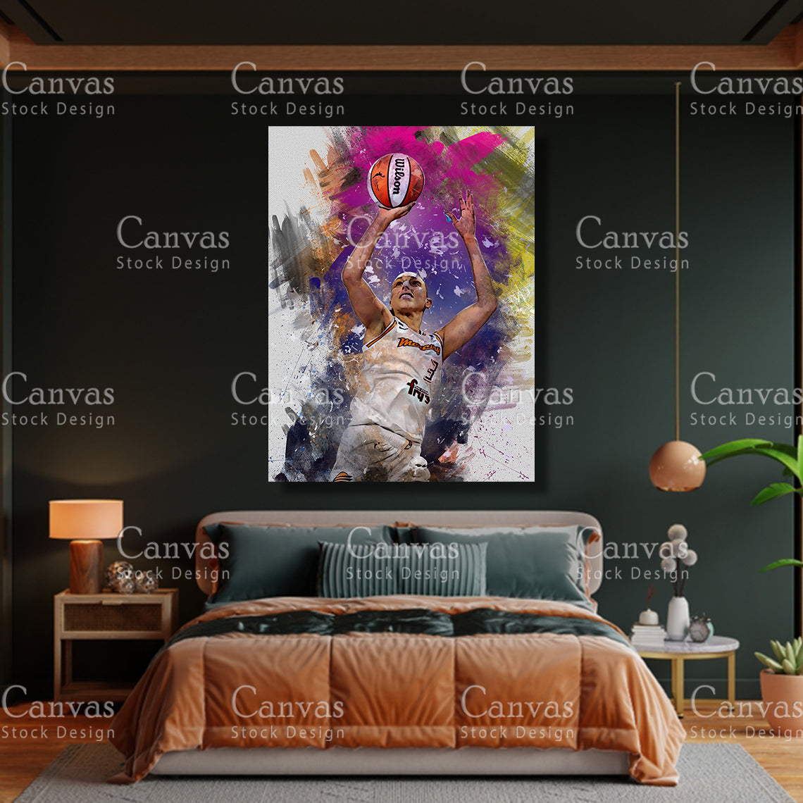 Diana Taurasi Poster, Kids Wall Decor, Basketball Fan, Man Cave Gift for Him - Her, Sports Canvas Wall Art