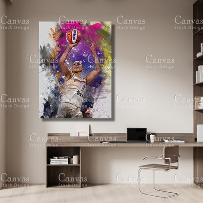 Diana Taurasi Poster, Kids Wall Decor, Basketball Fan, Man Cave Gift for Him - Her, Sports Canvas Wall Art