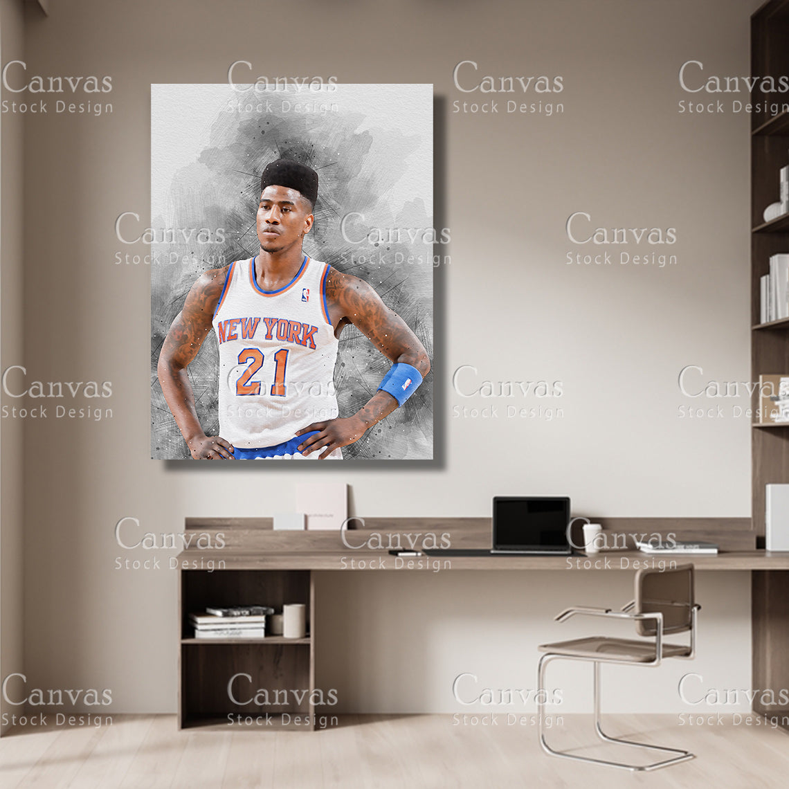 Iman Shumpert Poster, Kids Wall Decor, Basketball Fan, Man Cave Gift for Him - Her, Sports Canvas Wall Art