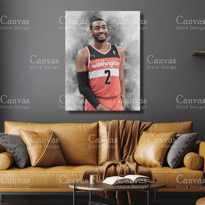 John Wall Poster, Kids Wall Decor, Basketball Fan, Man Cave Gift for Him - Her, Sports Canvas Wall Art