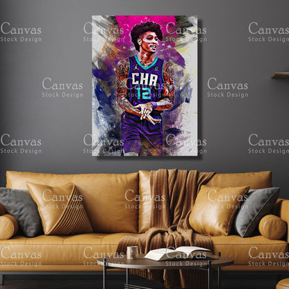 Kelly Oubre Poster, Kids Wall Decor, Basketball Fan, Man Cave Gift for Him - Her, Sports Canvas Wall Art