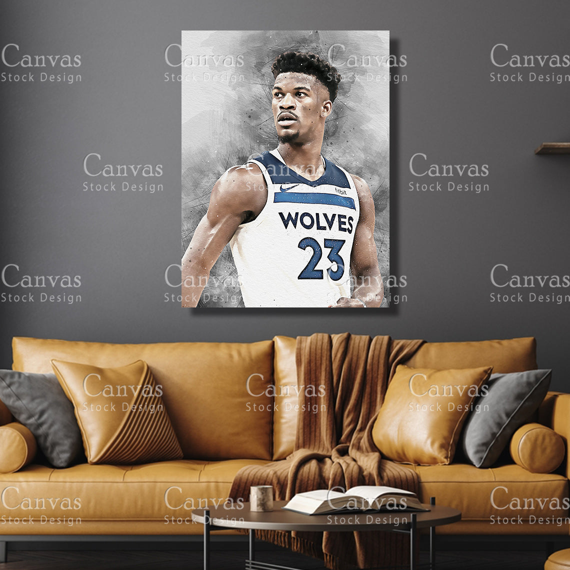 Jimmy Butler Poster, Kids Wall Decor, Basketball Fan, Man Cave Gift for Him - Her, Sports Canvas Wall Art