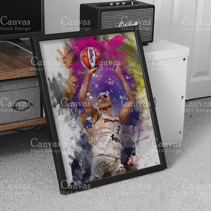 Diana Taurasi Poster, Kids Wall Decor, Basketball Fan, Man Cave Gift for Him - Her, Sports Canvas Wall Art