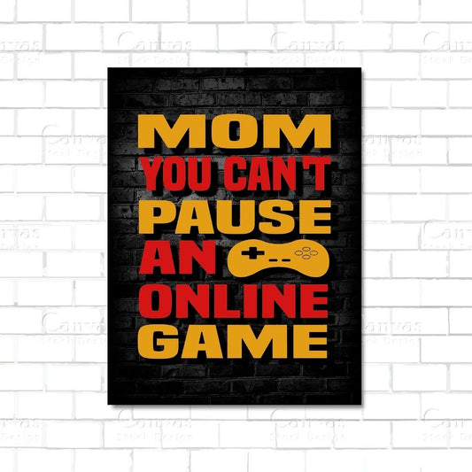 Game Gamer Gaming canvas wall art with bold gaming design