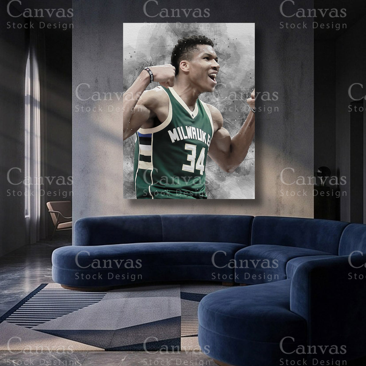 Giannis Antetokounmpo premium basketball artwork