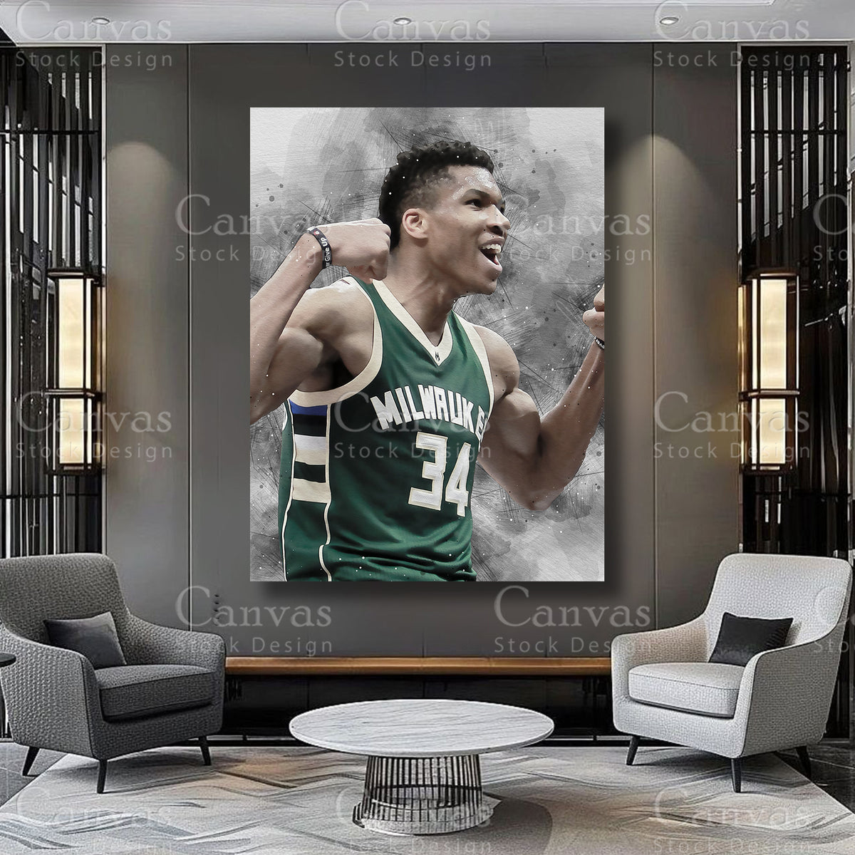 Giannis Antetokounmpo sports wall decor