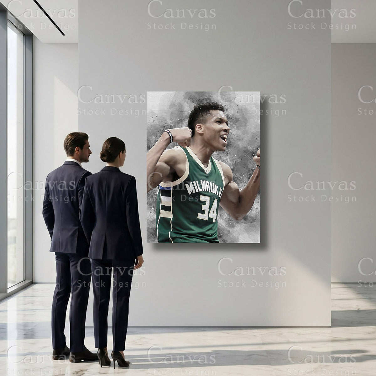 Giannis Antetokounmpo basketball player artwork