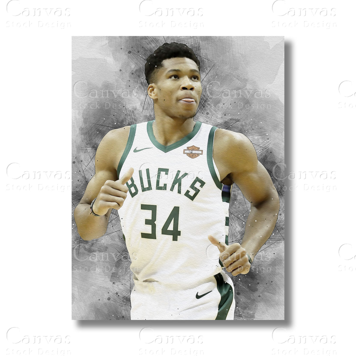 Giannis Antetokounmpo NBA canvas wall art