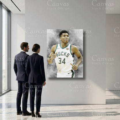 Giannis Antetokounmpo NBA player wall decor