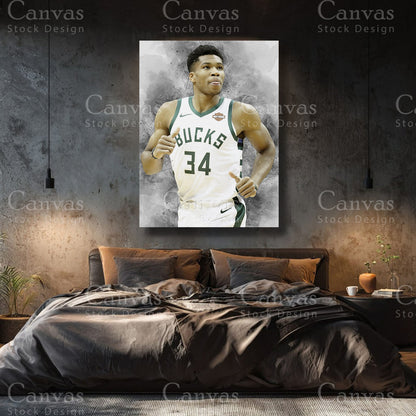 Luxury Giannis Antetokounmpo NBA canvas
