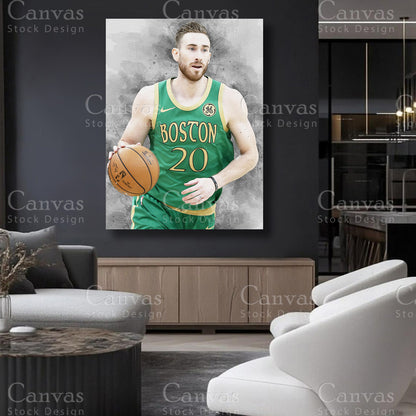 Gordon Hayward NBA player wall art