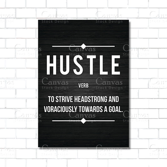 Hustle Definition Wall Art