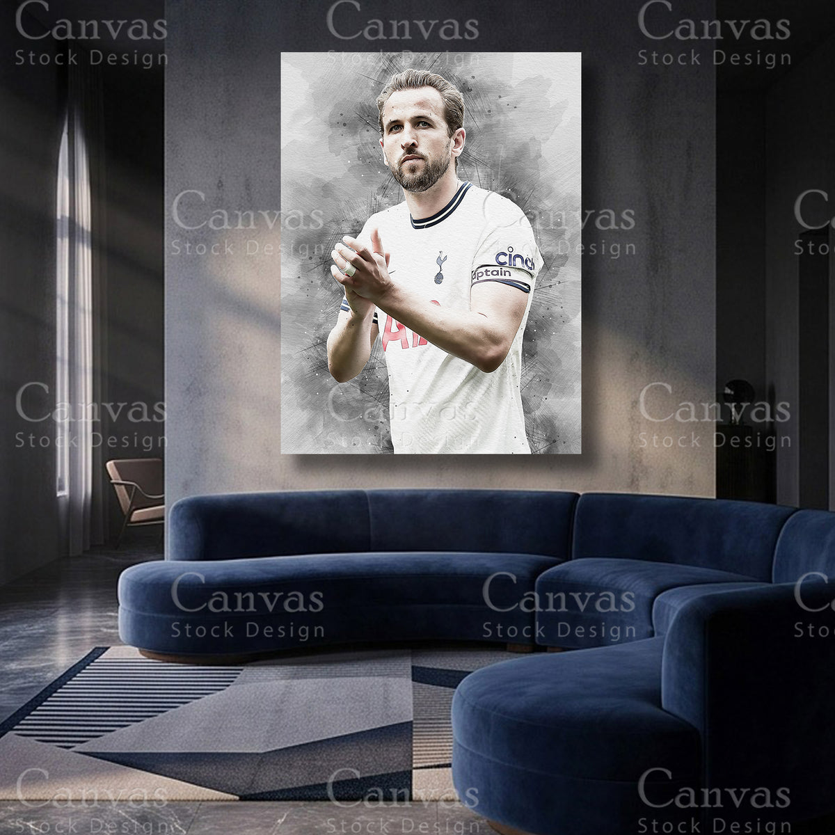 Harry Kane Football Canvas Artwork