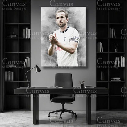 Harry Kane Soccer Canvas Wall Art