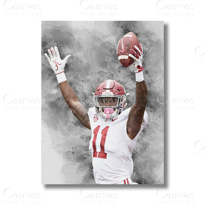 Henry Ruggs canvas wall art for American football fans