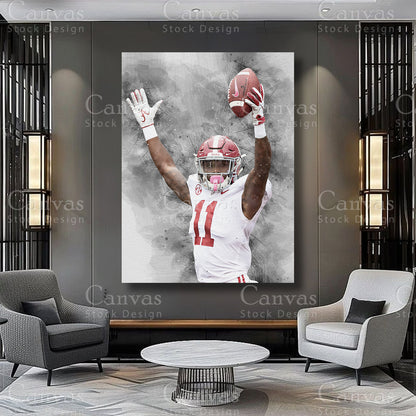 Henry Ruggs football artwork for a personal sports display