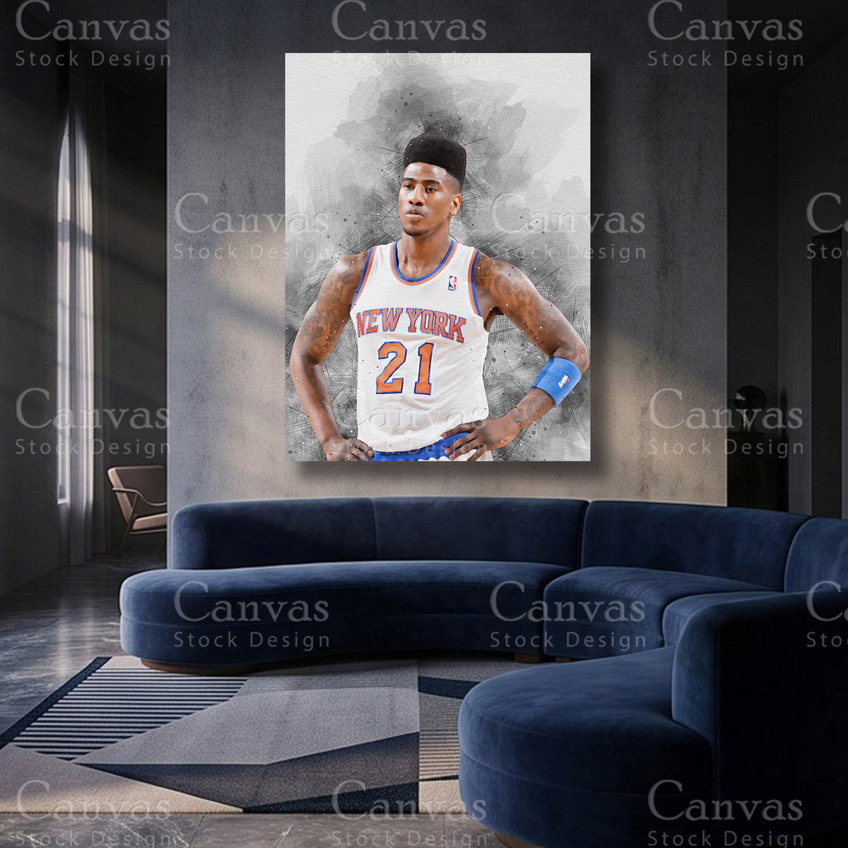 Iman Shumpert basketball artwork