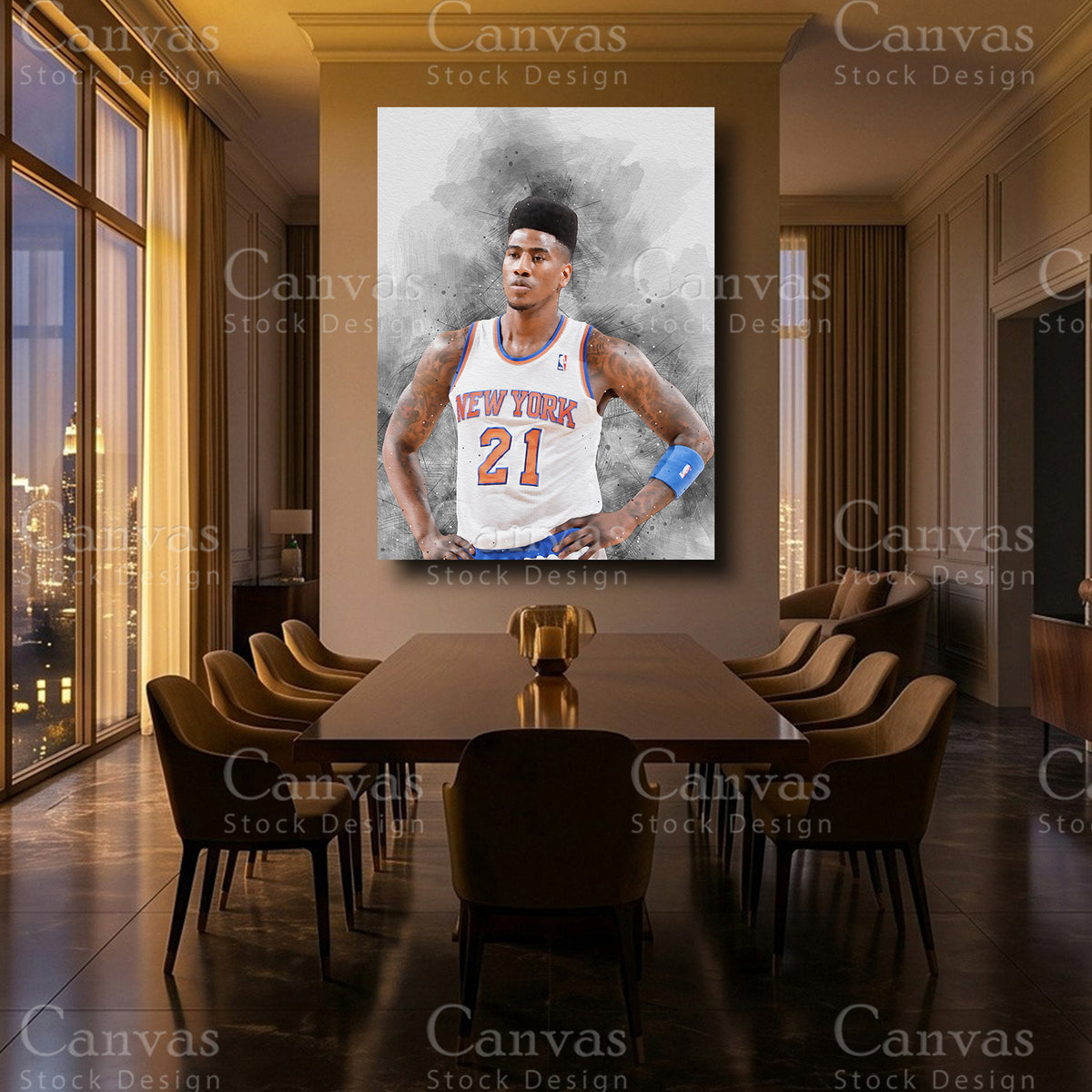 Iman Shumpert framed canvas artwork