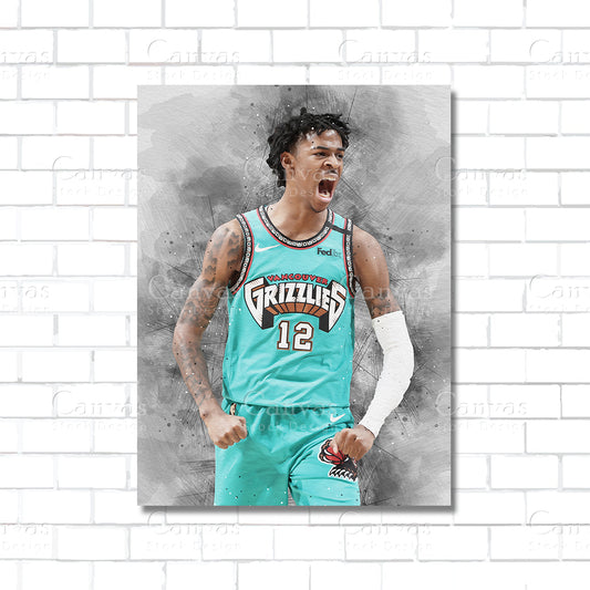 Ja Morant Canvas Wall Art