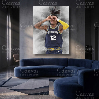 Ja Morant premium basketball artwork