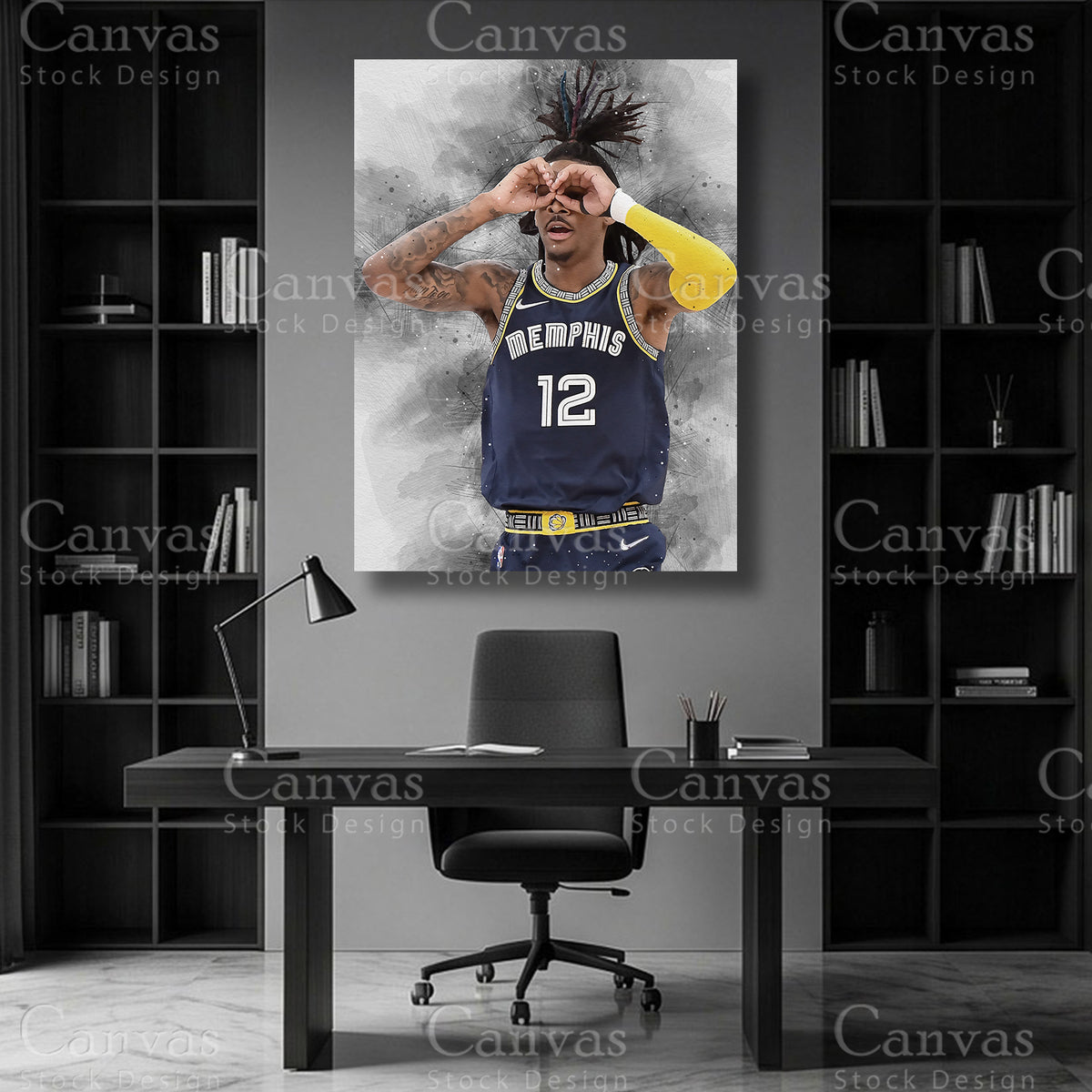 Ja Morant NBA canvas art