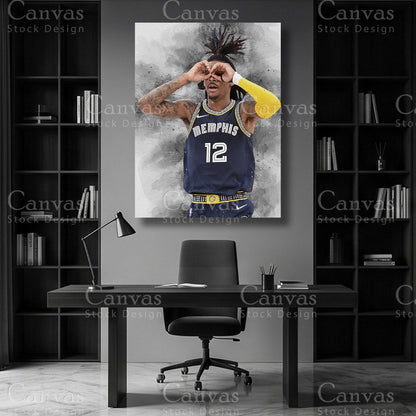 Ja Morant NBA canvas art