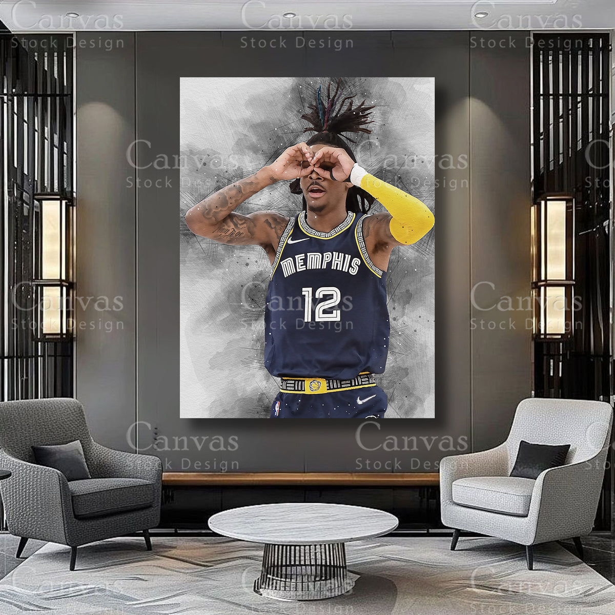 Ja Morant basketball player wall decor