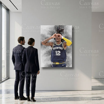 Ja Morant sports wall artwork