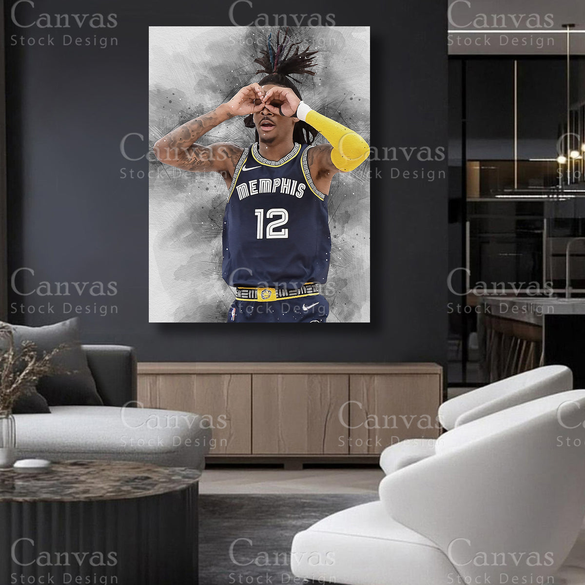 Ja Morant NBA wall decor