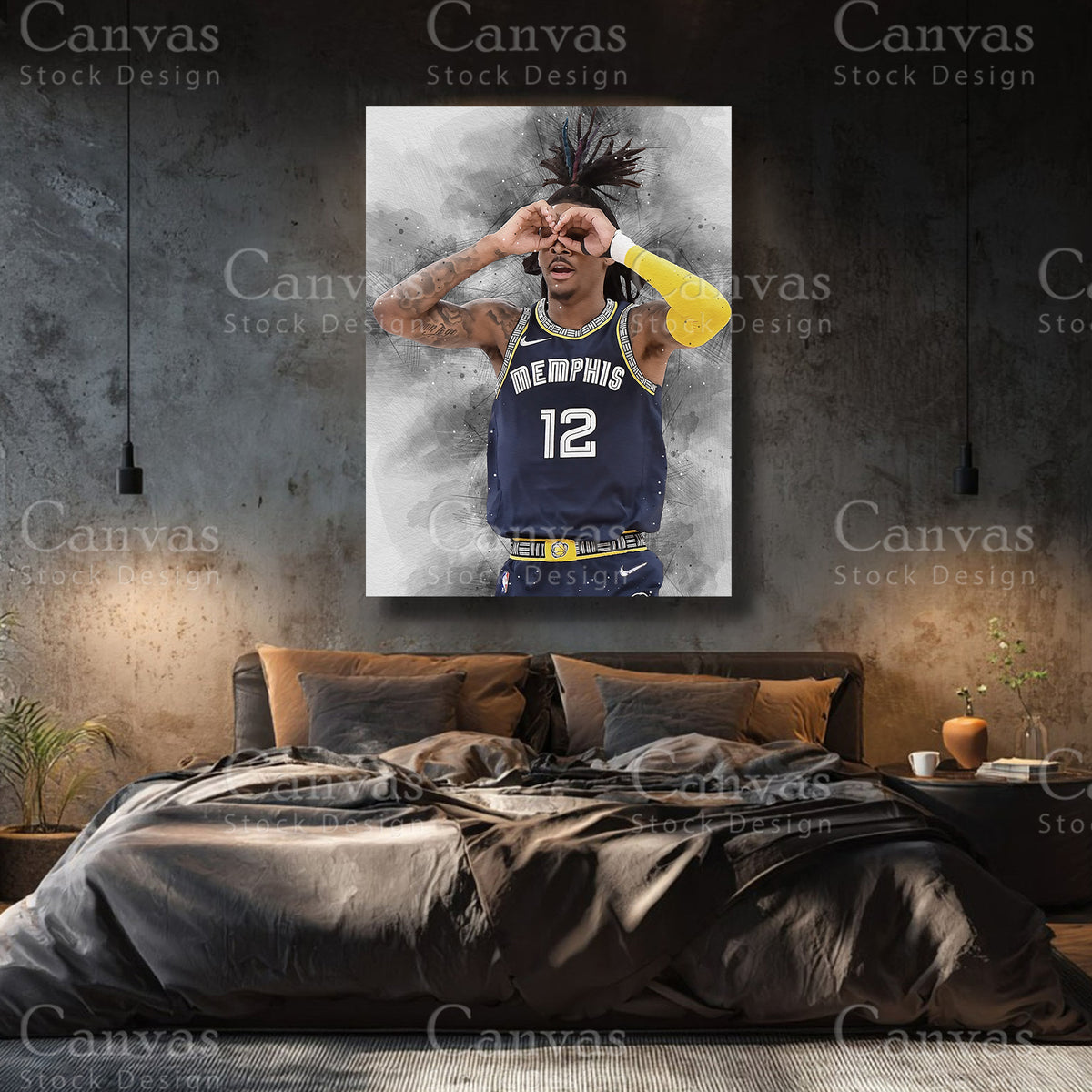 Premium Ja Morant basketball wall art