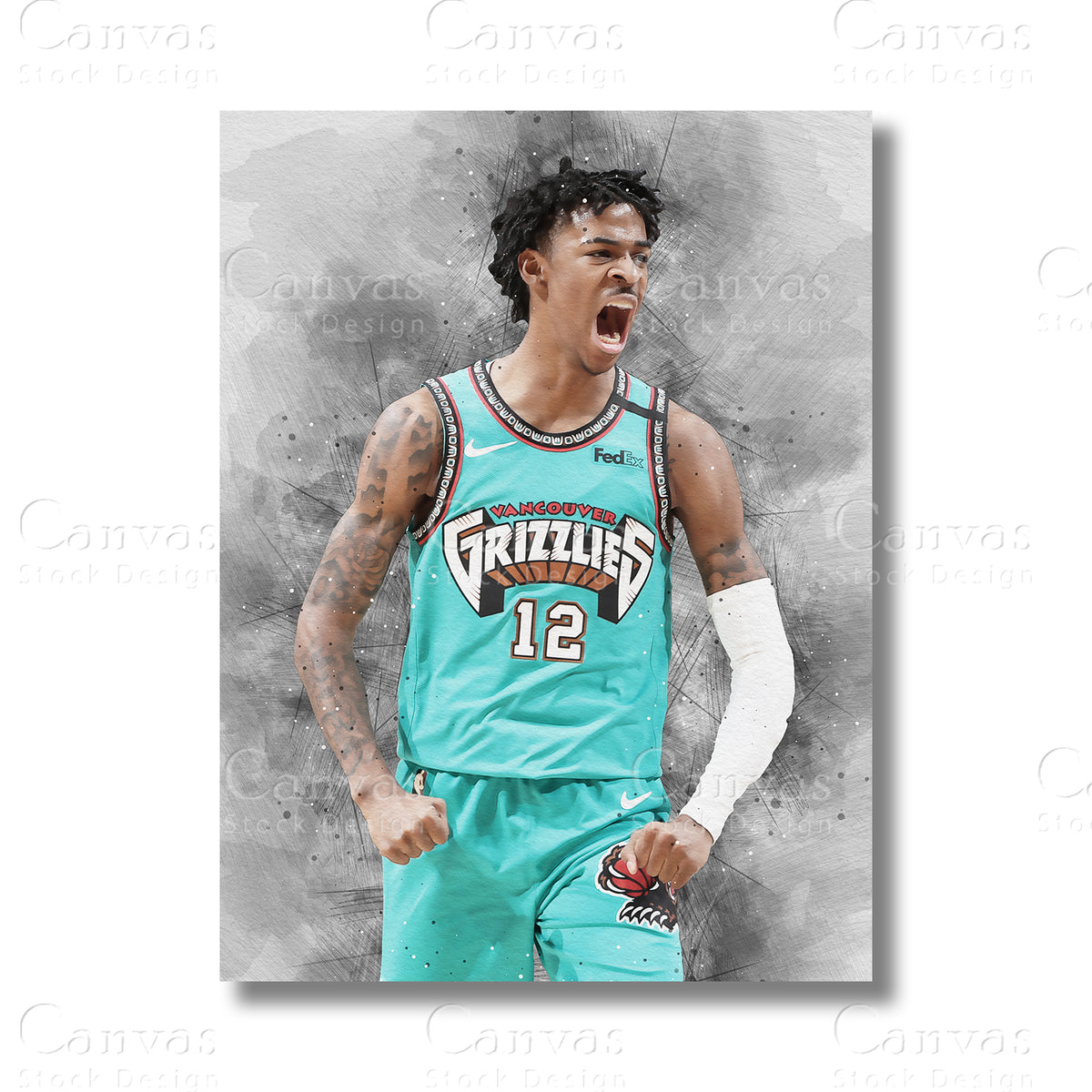Ja Morant canvas wall art