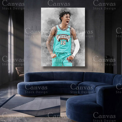 Ja Morant basketball artwork