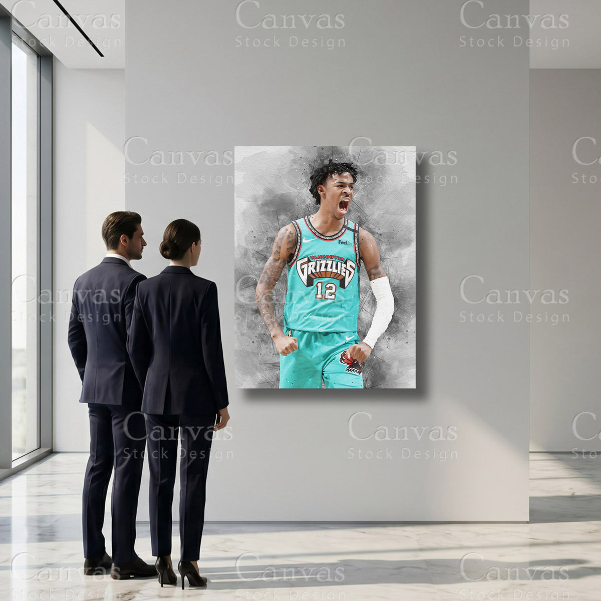 Ja Morant basketball wall decor