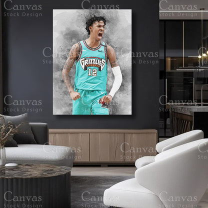 Ja Morant NBA player wall art