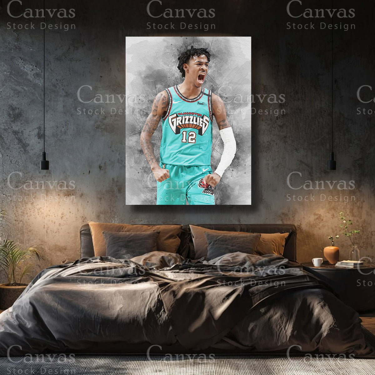 Luxury Ja Morant canvas wall art