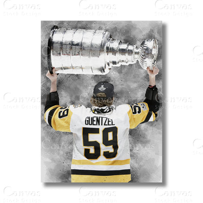 Jake Guentzel Premier Hockey Canvas Wall Art