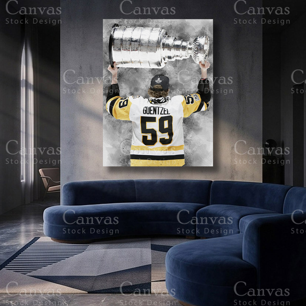 Jake Guentzel Hockey Canvas Artwork