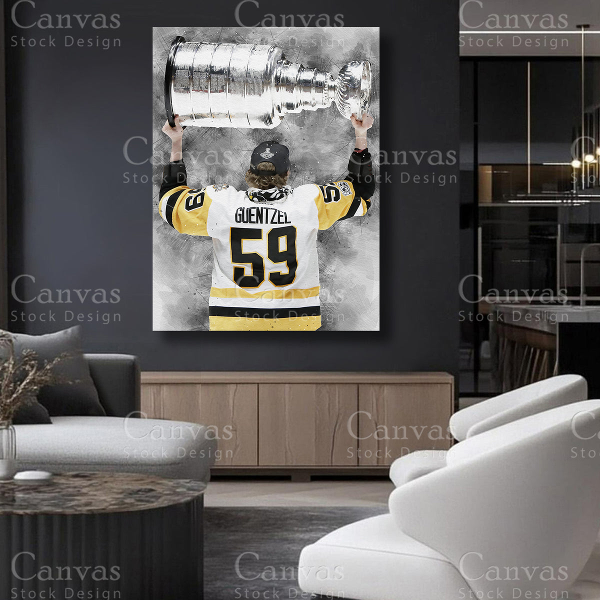 Jake Guentzel Canvas Art for Refined Interiors