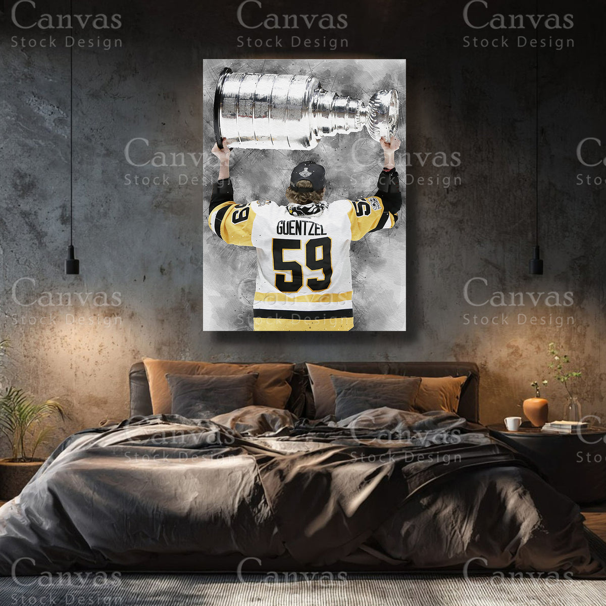 Jake Guentzel Premium Ice Hockey Canvas Wall Art