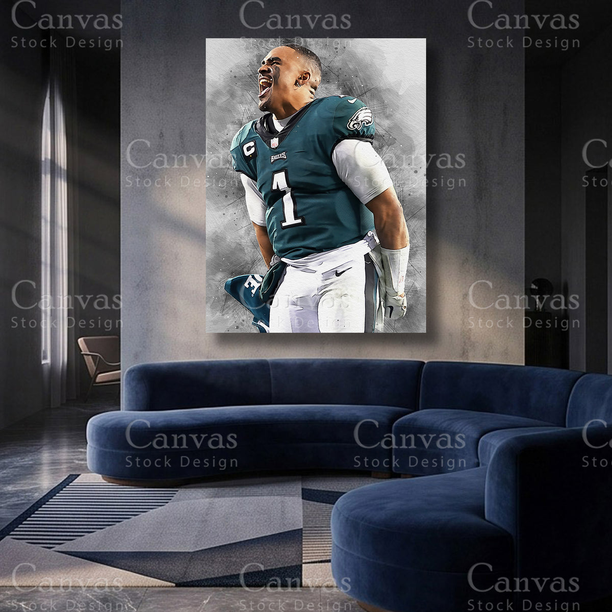Jalen Hurts quarterback print for a premium sports collection