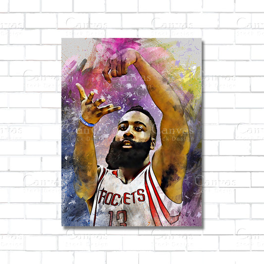 James Harden Canvas Wall Art