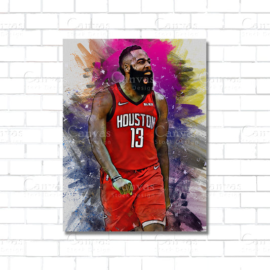 James Harden Canvas Wall Art