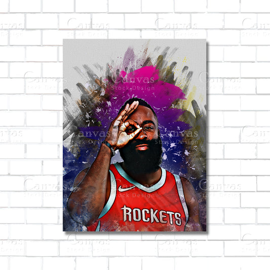 James Harden Canvas Wall Art